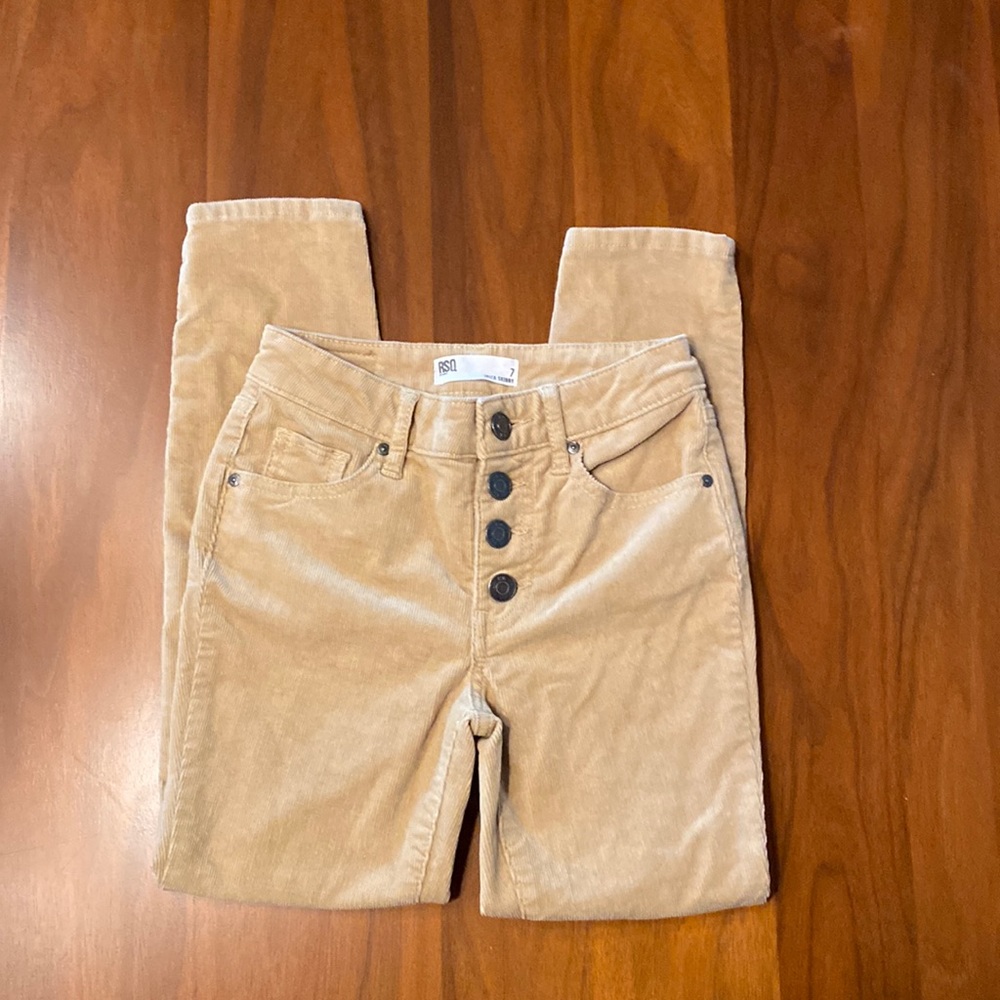 Girls RSQ khaki corduroy skinny jeans